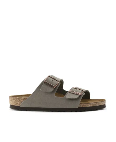 Birkenstock Arizona Birko-flor Birkibuc Sandals 'stone' In Gray