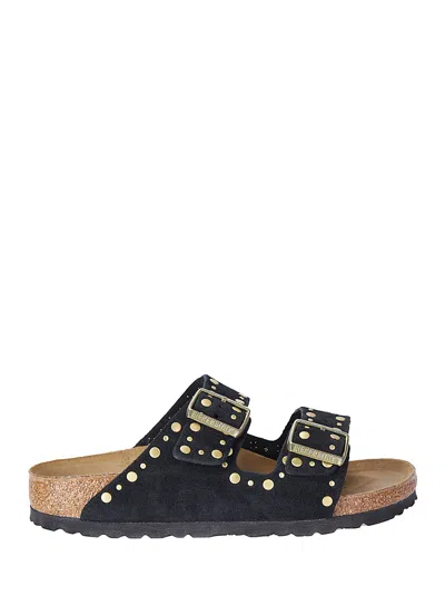 Birkenstock Arizona Rivet Sandals With Adjustable Straps In Black