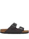 Birkenstock Black Arizona Sandals In Black