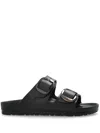 Birkenstock Arizona Leather Buckled Sandals In Black