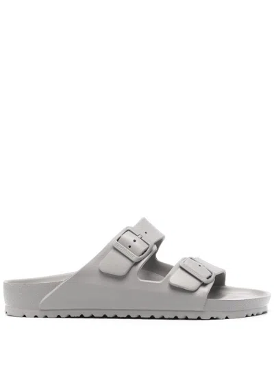 Birkenstock Arizona Slides In Stone Coin (grey)