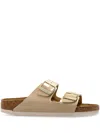 Birkenstock Arizona Buckle Slides In Neutrals