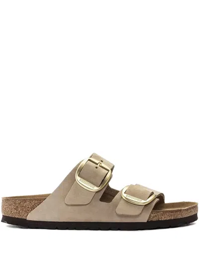Birkenstock Beige Narrow Arizona Big Buckle Sandals In Sandcastle