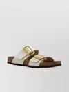 Birkenstock Arizona Slipper With Open Toe And Cork Sole In Neutrals