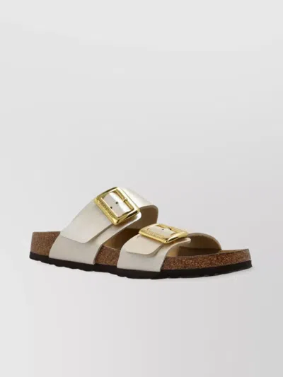 Birkenstock Arizona Slipper With Open Toe And Cork Sole In Neutrals