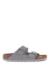 Birkenstock Arizona Suede Sandals In Grigio