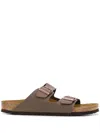 Birkenstock 'arizona' Slippers In Brown Leather  In Brown