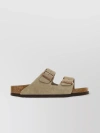 Birkenstock Arizona Slippers In Grey Suede In Beige
