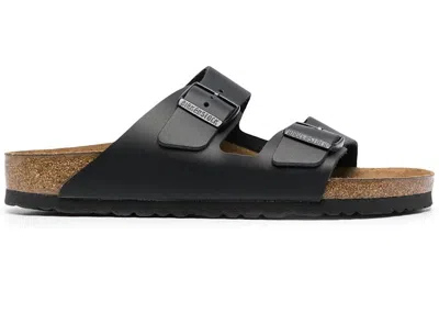 Pre-owned Birkenstock Arizona Smooth Leather Sneakers In Black
