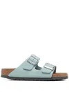 Birkenstock Arizona Soft Footbed "faded Aqua" In Acqua