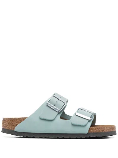 Birkenstock Arizona Soft Footbed "faded Aqua" In Acqua