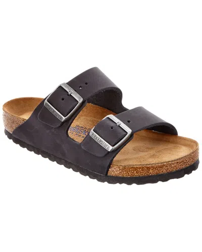 Birkenstock Arizona Soft Footbed Leather Sandal In Black