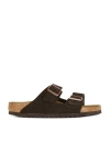 Birkenstock Arizona Soft Slide Sandal In Mocha