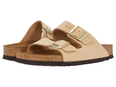 Birkenstock Arizona Soft Footbed - Nubuck Leather Women's Sandals Sandcastle Nubuck: Eu 36 (us Women's 5-5.5) Re In Tan