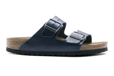 Pre-owned Birkenstock Arizona Soft Footbed Oiled Leather Blue