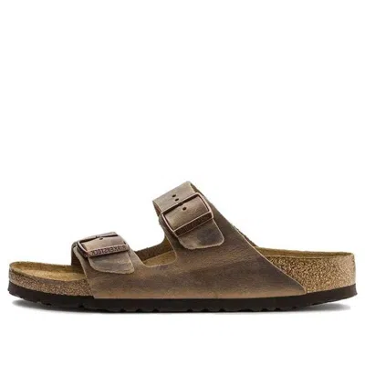 Birkenstock Arizona Soft Footbed Oiled Leather Narrow Fit 'tobacco Brown'