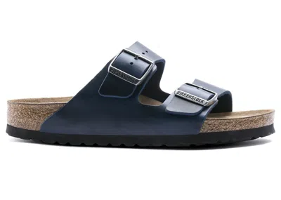 Pre-owned Birkenstock Arizona Soft Footbed Oiled Leather Sneakers In Blue