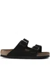 Birkenstock Arizona Sandal With Oiled Leather In Black