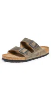 Birkenstock Arizona Soft Footbed Sandals In Faded Khaki