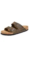 Birkenstock Arizona Soft Slide Sandal In Neutrals