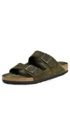 Birkenstock Arizona Soft Footbed Sandals Thyme In Green