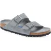 Birkenstock Arizona Soft Footbed Slide Sandal In Gray