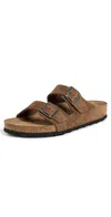 Birkenstock Arizona Soft Footbed Slippers Dark Tea In Animal Print