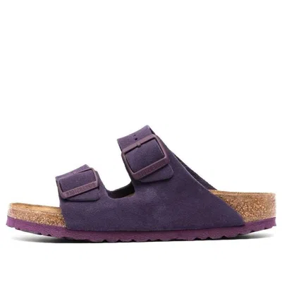 Birkenstock Arizona Soft Footbed Suede Leather Narrow Fit Sandals 'wine' In Purple
