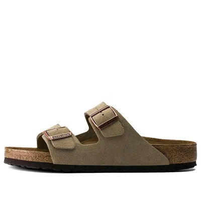 Birkenstock Mens  Arizona Soft Footbed In Taupe