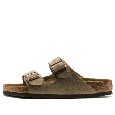 Birkenstock Arizona Soft Footbed Suede Leather 'taupe' In Gray