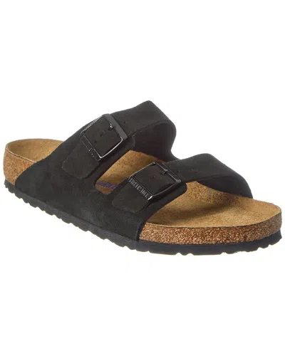 Birkenstock Arizona Soft Footbed Suede Sandal In Black