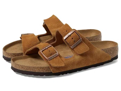 Birkenstock Arizona Soft Footbed - Suede (unisex) Sandals Mink Suede: Eu 38 (us Women's 7-7.5) Narrow In Tan