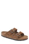 Birkenstock Arizona Soft Slide Sandal In Brown