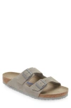 Birkenstock Arizona Soft Slide Sandal In Brown