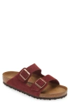 Birkenstock Arizona Soft Slide Sandal In Brown