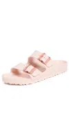 Birkenstock Arizona Stealth Buckle Eva Slide Sandal In Light Rose