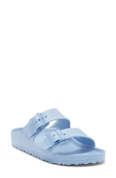 Birkenstock Arizona Stealth Buckle Eva Slide Sandal In Dusty Blue