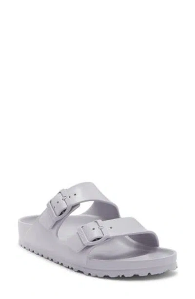 Birkenstock Arizona Stealth Buckle Eva Slide Sandal In Lavender Sky