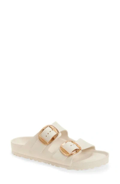 Birkenstock Arizona Big Buckle Eva Eggshell Two Bar Mules In Black