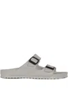Birkenstock Arizona Stealth Double-buckle Sandals In Gray