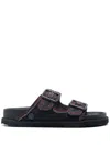 Birkenstock Stone Washed Denim Arizona Sandals In Blue