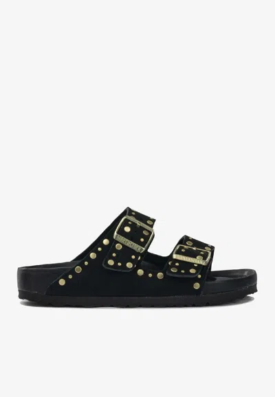 Birkenstock Arizona Studded Leather Sandals In Animal Print