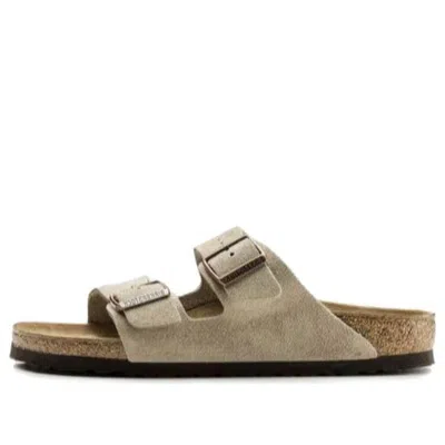 Birkenstock Arizona Suede Leather Narrow Fit Sandals 'taupe'