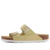 Birkenstock Arizona Suede Leather Sandals 'shimmering Popcorn'