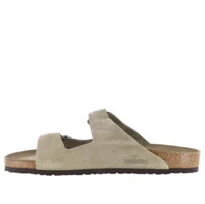 Birkenstock Arizona Suede Leather Sandals 'taupe' In Brown