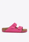 Birkenstock Slide Arizona Fuchsia Suede In Pink