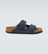 Birkenstock Arizona Soft Slide Sandal In Blue