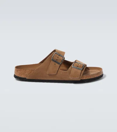 Birkenstock Arizona Suede Sandals In Brown