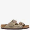 Birkenstock Arizona Suede Sandals In Beige