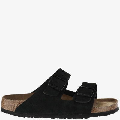 Birkenstock Arizona Suede Sandals In Black